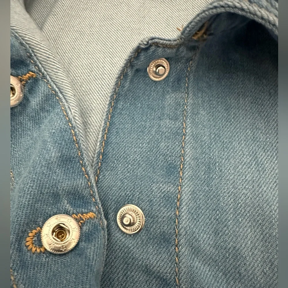 Denim, Snap, Front, Short Sleeve Dress Size S (6-7)  Excellent Condition